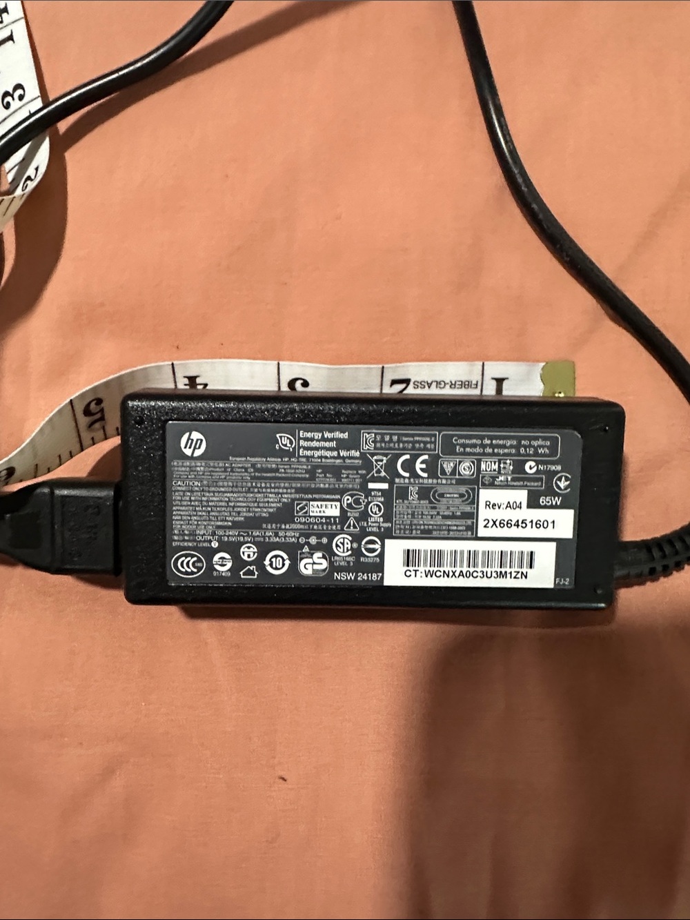 HP 65W Laptop Power Adapter with Cables - Travel Friendly, Small & Lightweight